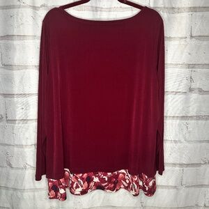 Susan Graver Maroon Blouse